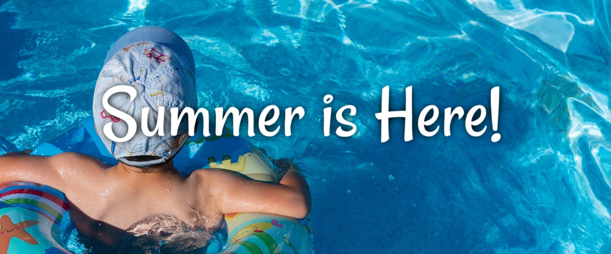 Boy Floating in Pool